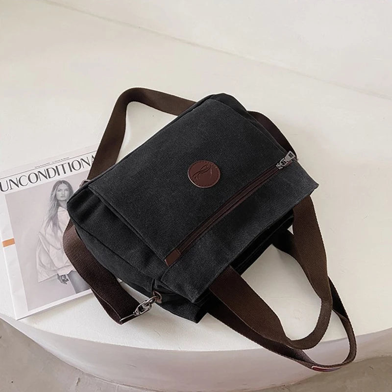 Women Casual Handbags Canvas Crossbody Bag for Woman Big Capacity Shoulder Tote Female Shopping Designer Messenger Bags bolso