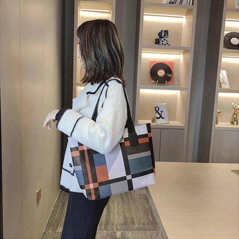 Casual Large Capacity Handbag Totes For Women Big Size Pu Leather Shoulder Bag Shopping Pack Female Daily Use Bag sac à main