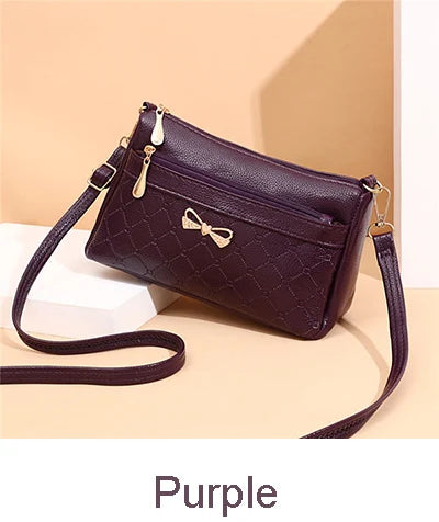 Women Bowknot Leather Small Handbags Female Shoulder Crossbody Bag High Quality Ladies Messenger Purse Tote