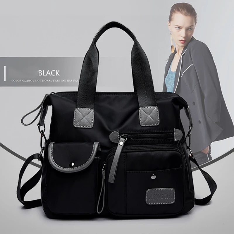New Ladies Tote Bag Fashion Nylon Waterproof Casual Shoulder Mummy Bag Large Capacity Women's Messenger Handbags