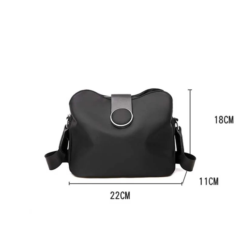 Vintage Nylon Waterproof Shoulder Bag Women Wild Crossbody Bag Simple Messenger Bag Daily Female Handbag Travel Lady Purse Bolso