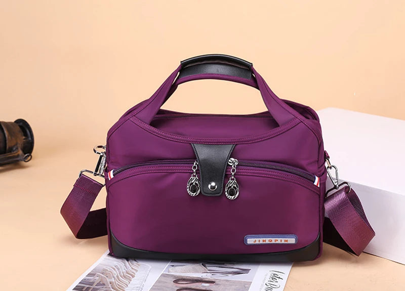 Women Crossbody Bags Large-Capacity Oxford Cloth Sling Crossbody Bag Waterproof Anti-Theft Female Travel Shopper Mommy Hand Bag