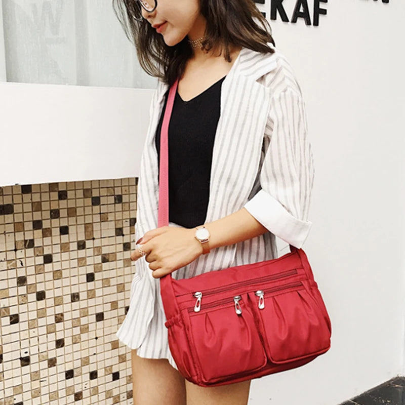Nylon Crossbody Bag For Women Large Capacity Shoulder Bag Multi-pocket Female Bag Shopping Travel Lady Handbag Leisure Purse sac