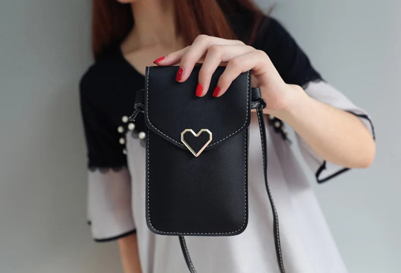 Soft Leather Crossbody Bags for Women Solid Color Shoulder Bag Cell Phone Purse Small Handbags Girls NEW
