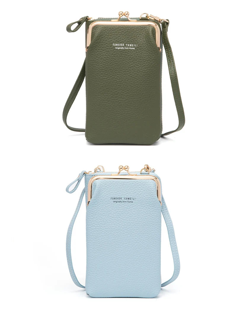 Fashion New Large Capacity Phone Purse for Women PU Leather Crossbody Shoulder Bag Pouch Female Casual Handbag Pack