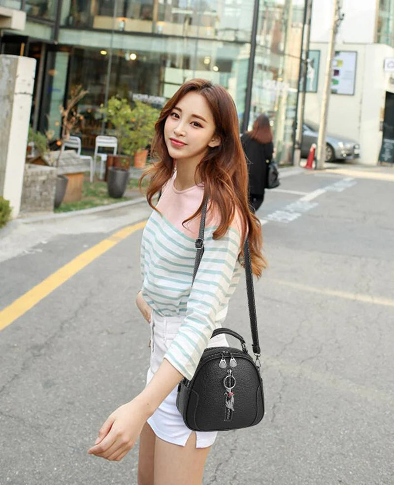 New Fashion Small Women Handbags PU Leather Shoulder Bag Female Cute Crossbody Purse Messenger Bag Pack