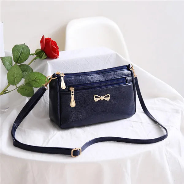 New Arrivals Women Shoulder Crossbody Bags Purse Bowknot PU Leather Messenger Handbags Small Phone Pocket for mama