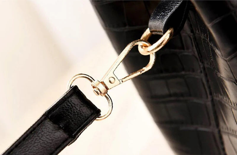 Crocodile Pattern Bucket Shoulder Bag For Women Fashion Brands Female Handbag Large Capacity Lady Crossbody Bag Handbag Purse