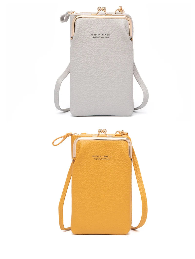 Fashion New Large Capacity Phone Purse for Women PU Leather Crossbody Shoulder Bag Pouch Female Casual Handbag Pack
