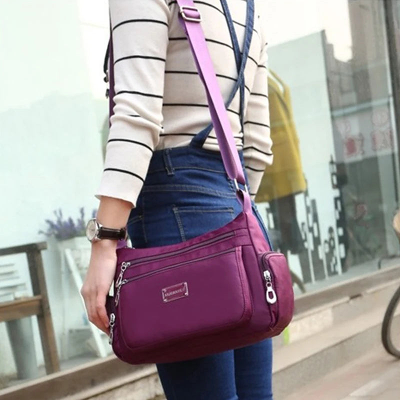 Women Casual Bolsos Messenger Bag Waterproof Nylon Shoulder Bag Large Capacity Mom Handbags Tote Crossbody Pack sac a main Purse