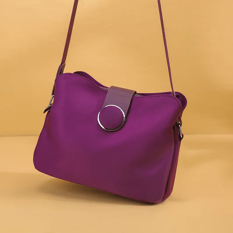 Vintage Nylon Waterproof Shoulder Bag Women Wild Crossbody Bag Simple Messenger Bag Daily Female Handbag Travel Lady Purse Bolso