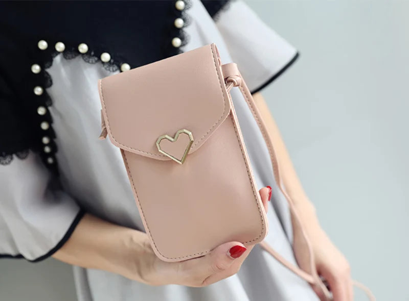 Soft Leather Crossbody Bags for Women Solid Color Shoulder Bag Cell Phone Purse Small Handbags Girls NEW