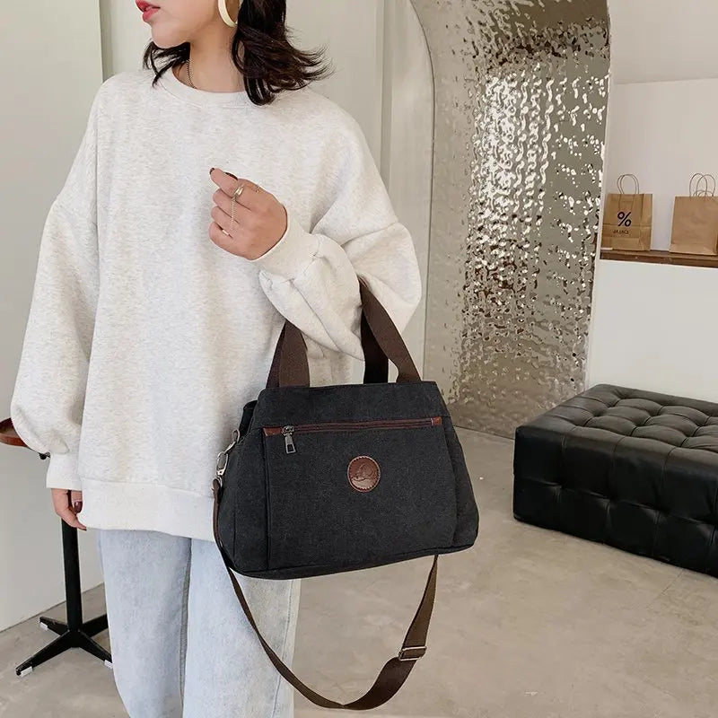 Women Casual Handbags Canvas Crossbody Bag for Woman Big Capacity Shoulder Tote Female Shopping Designer Messenger Bags bolso