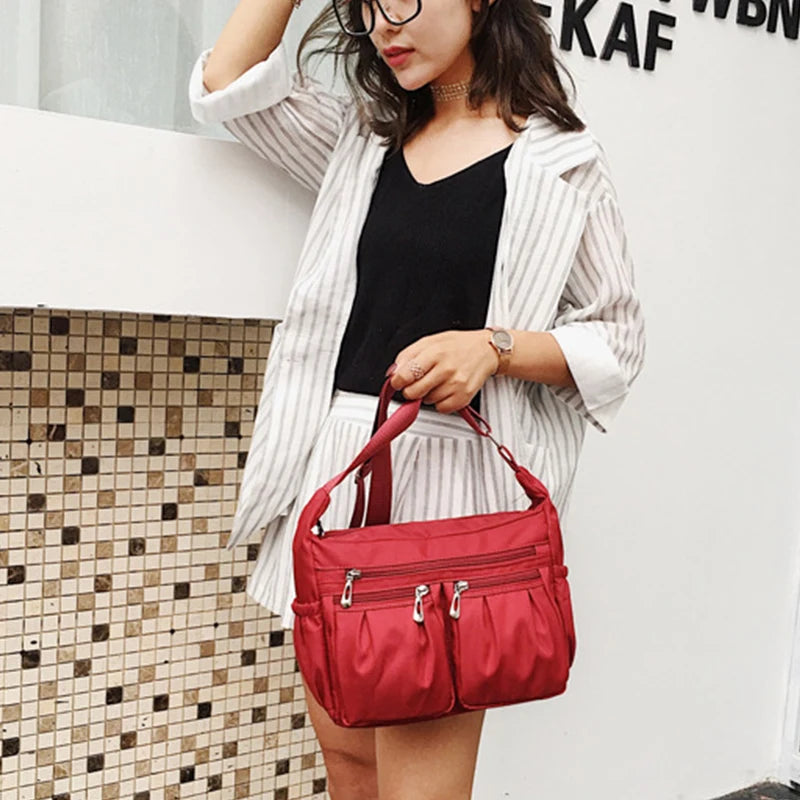 Nylon Crossbody Bag For Women Large Capacity Shoulder Bag Multi-pocket Female Bag Shopping Travel Lady Handbag Leisure Purse sac