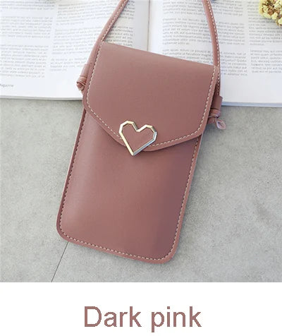 Soft Leather Crossbody Bags for Women Solid Color Shoulder Bag Cell Phone Purse Small Handbags Girls NEW