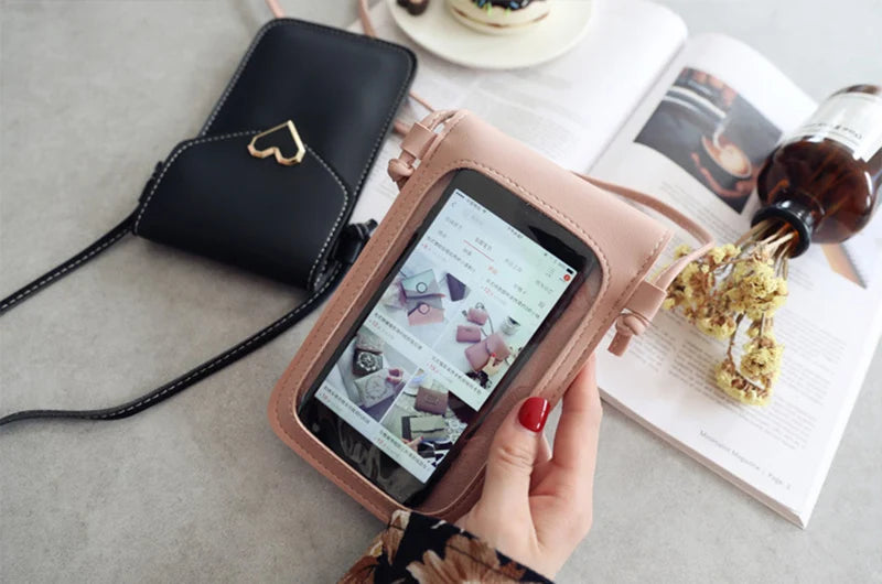 Soft Leather Crossbody Bags for Women Solid Color Shoulder Bag Cell Phone Purse Small Handbags Girls NEW