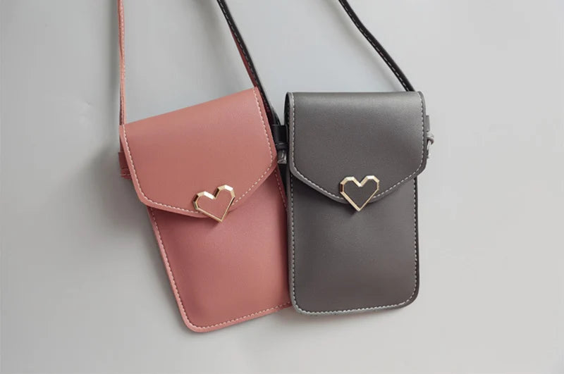 Soft Leather Crossbody Bags for Women Solid Color Shoulder Bag Cell Phone Purse Small Handbags Girls NEW
