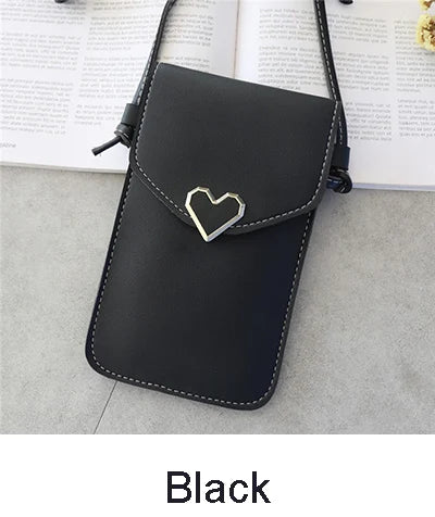 Soft Leather Crossbody Bags for Women Solid Color Shoulder Bag Cell Phone Purse Small Handbags Girls NEW
