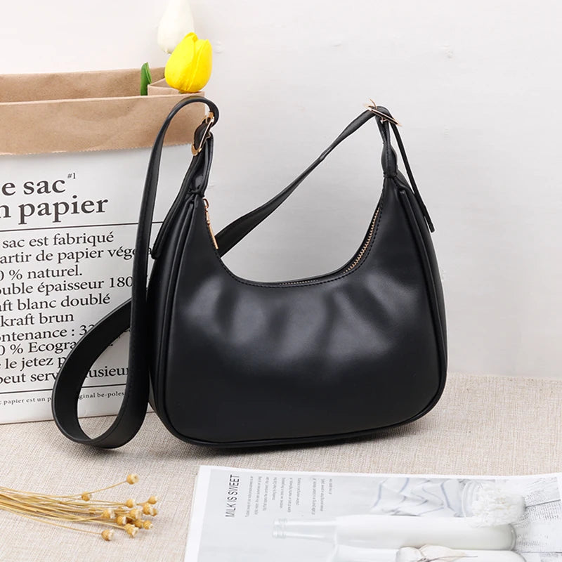PU Leather Shoulder Messenger Bag Women Causal Luxury Handbags and Purse Female Designer Hobos Bag Small Brand Crossbody Bags