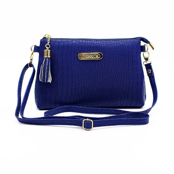 Fashion Alligator Pattern Shoulder Messenger Bags for Women PU Leather Handbag Small Phone Purse Crossbody Pack