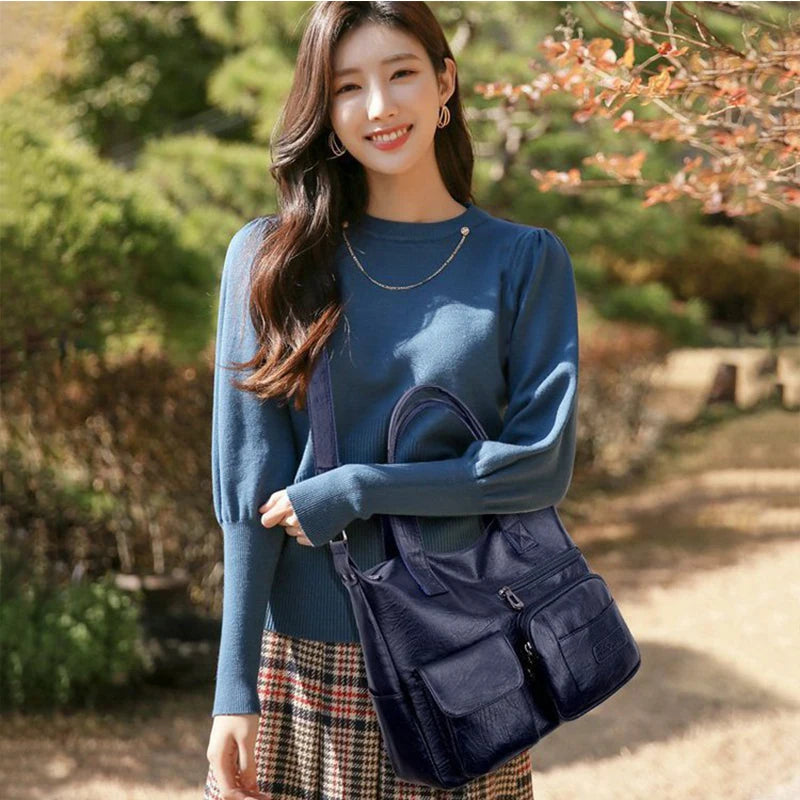 Luxury Shopping Handbags Female Shoulder Bags Designer PU Leather Crossbody Bags for Women Large Capacity Messenger Bag Totes