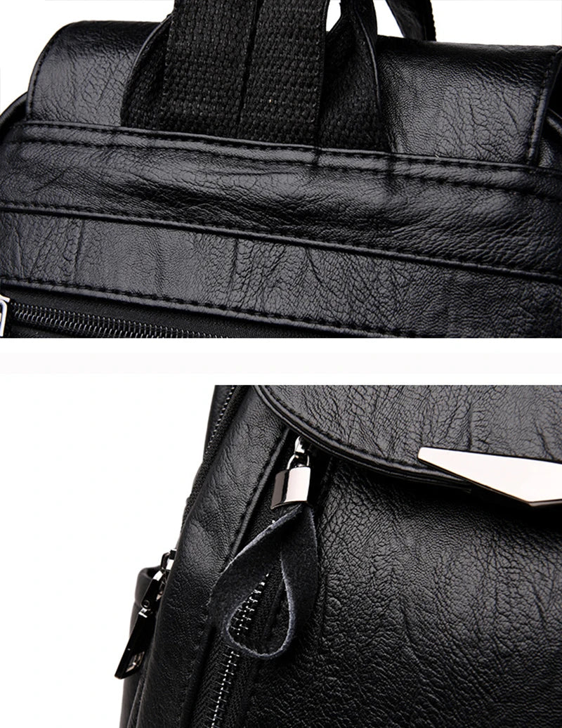 Women's Backpack  Travel Large Backpack PU Leather Handbag  Schoolbag For Girls Women's bag Female Shoulder Back mochila