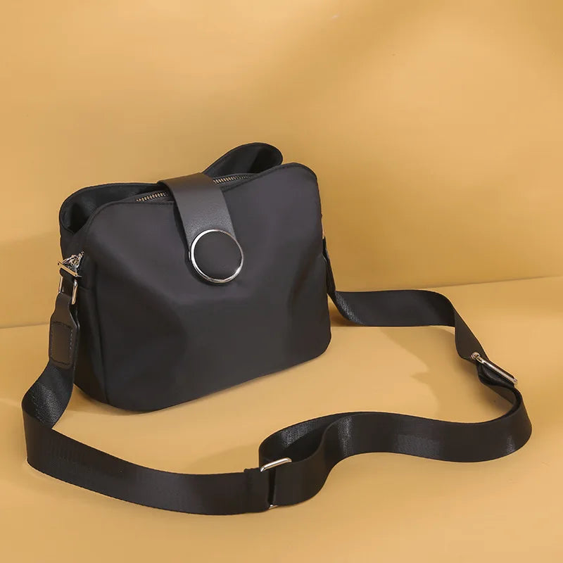 Vintage Nylon Waterproof Shoulder Bag Women Wild Crossbody Bag Simple Messenger Bag Daily Female Handbag Travel Lady Purse Bolso