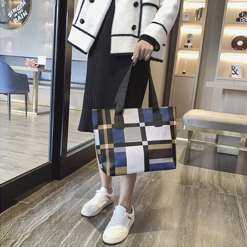 Casual Large Capacity Handbag Totes For Women Big Size Pu Leather Shoulder Bag Shopping Pack Female Daily Use Bag sac à main