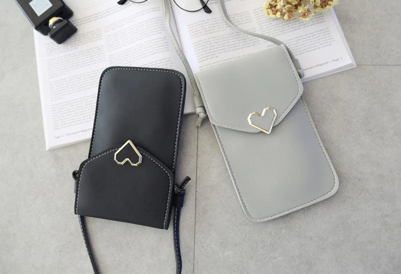 Soft Leather Crossbody Bags for Women Solid Color Shoulder Bag Cell Phone Purse Small Handbags Girls NEW