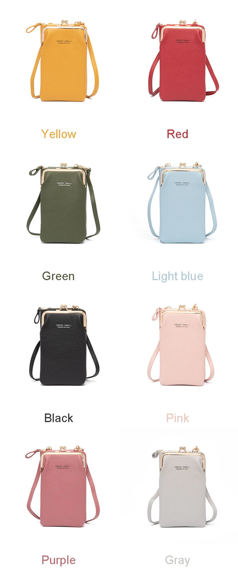 Fashion New Large Capacity Phone Purse for Women PU Leather Crossbody Shoulder Bag Pouch Female Casual Handbag Pack