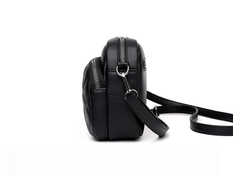 Simple Fashion Plaid Shoulder Bags For Women PU Leather Crossbody Messenger Bag Phone Purse Lady Small Handbag Clutch