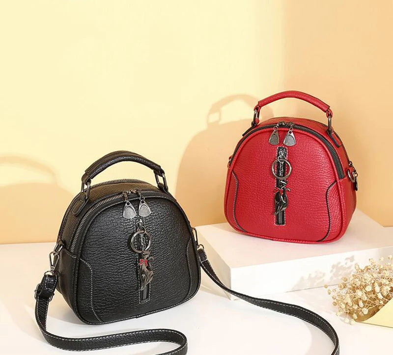 New Fashion Small Women Handbags PU Leather Shoulder Bag Female Cute Crossbody Purse Messenger Bag Pack