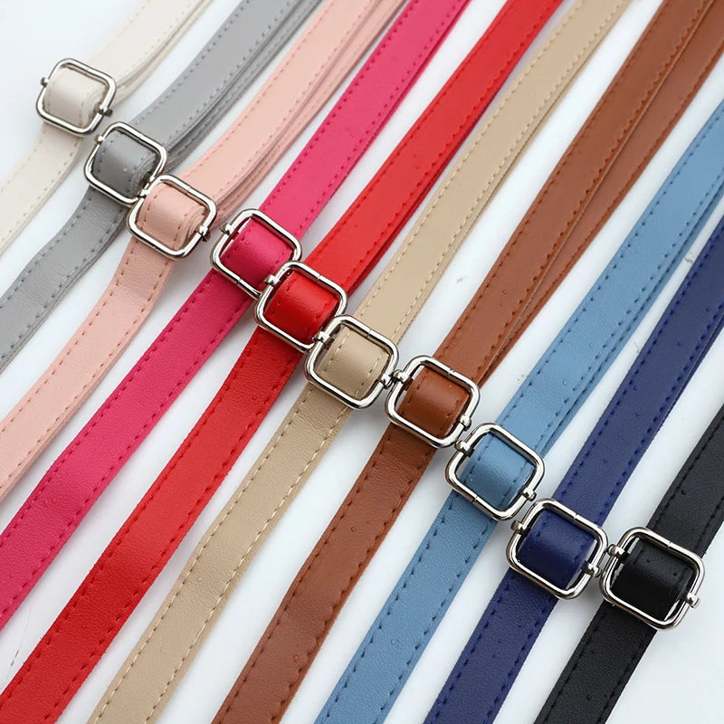 130cm Faux Leather Shoulder Bag Strap DIY Purse Handle Adjustable Crossbody Handbag Belt with Clasp Replacement Strap For Bags