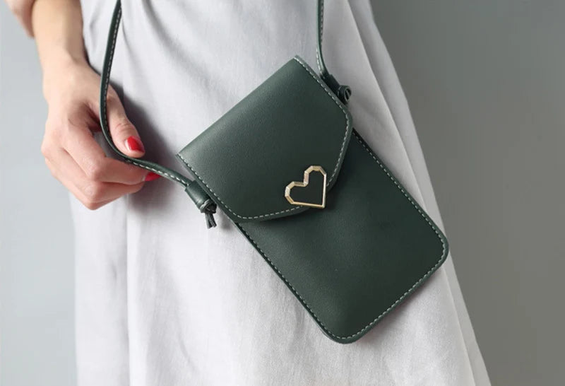 Soft Leather Crossbody Bags for Women Solid Color Shoulder Bag Cell Phone Purse Small Handbags Girls NEW
