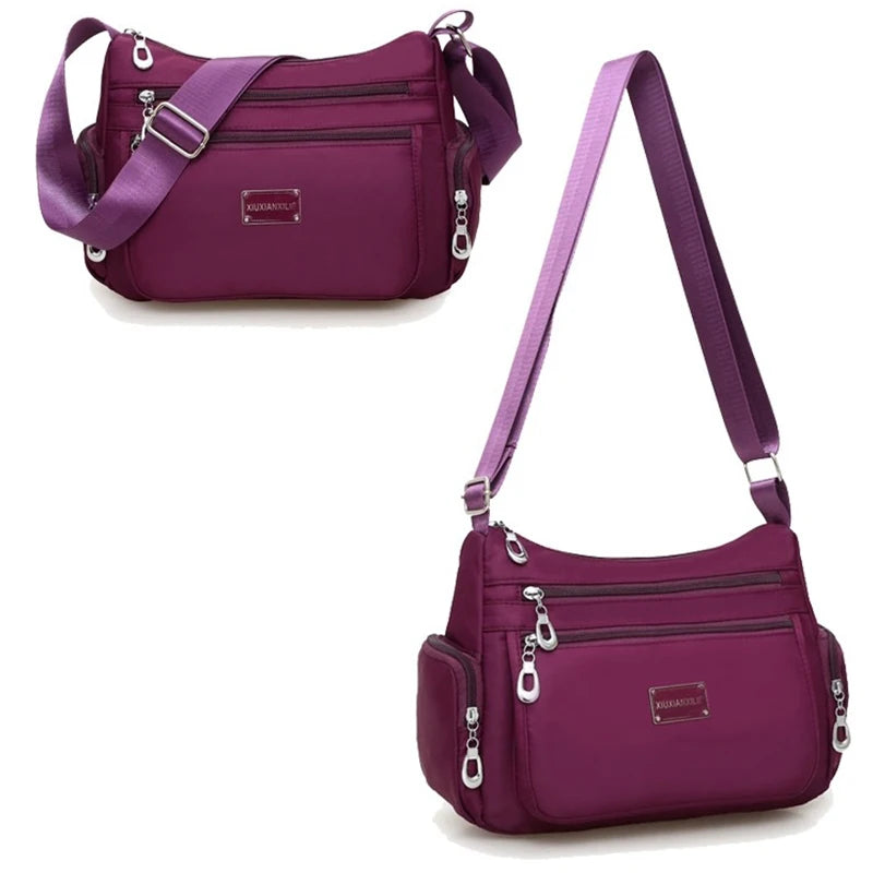 Women Casual Bolsos Messenger Bag Waterproof Nylon Shoulder Bag Large Capacity Mom Handbags Tote Crossbody Pack sac a main Purse