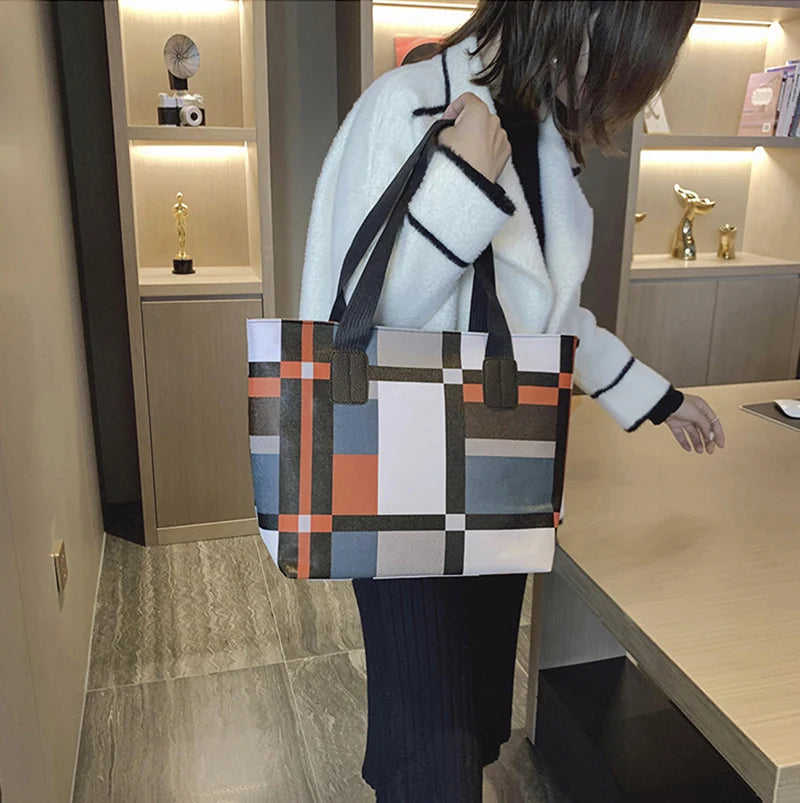 Casual Large Capacity Handbag Totes For Women Big Size Pu Leather Shoulder Bag Shopping Pack Female Daily Use Bag sac à main