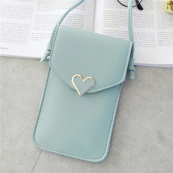 Soft Leather Crossbody Bags for Women Solid Color Shoulder Bag Cell Phone Purse Small Handbags Girls NEW