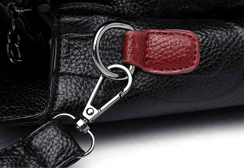 Fashion Letter Handle Bag Women PU Leather Shoulder Bag Large Capacity Handbag Designer Brands Crossbody Bag Lady Purse Femme