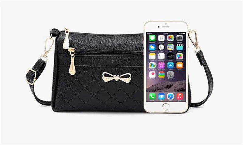 Women Bowknot Leather Small Handbags Female Shoulder Crossbody Bag High Quality Ladies Messenger Purse Tote