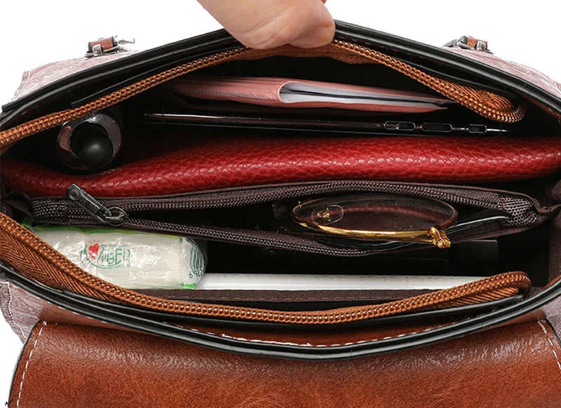 Women's Handbag New PU Leather Fashion Lock Design Large Capacity Shoulder Bag Female Crossbody Tote Messenger Bag bolsos