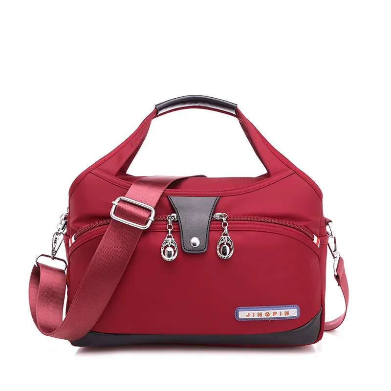 Women Crossbody Bags Large-Capacity Oxford Cloth Sling Crossbody Bag Waterproof Anti-Theft Female Travel Shopper Mommy Hand Bag