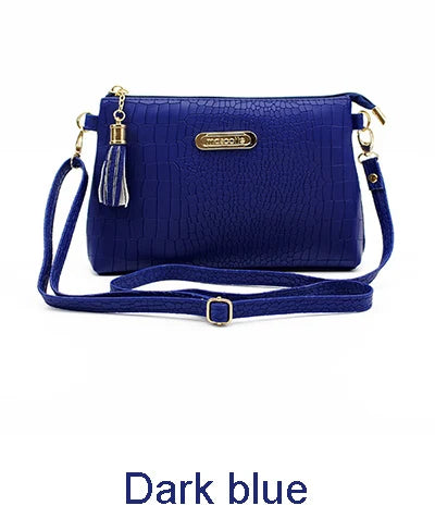Fashion Alligator Pattern Shoulder Messenger Bags for Women PU Leather Handbag Small Phone Purse Crossbody Pack