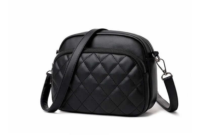 Simple Fashion Plaid Shoulder Bags For Women PU Leather Crossbody Messenger Bag Phone Purse Lady Small Handbag Clutch
