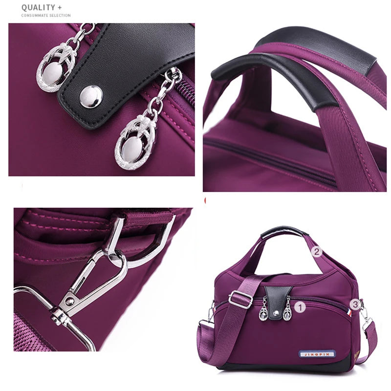 Women Crossbody Bags Large-Capacity Oxford Cloth Sling Crossbody Bag Waterproof Anti-Theft Female Travel Shopper Mommy Hand Bag