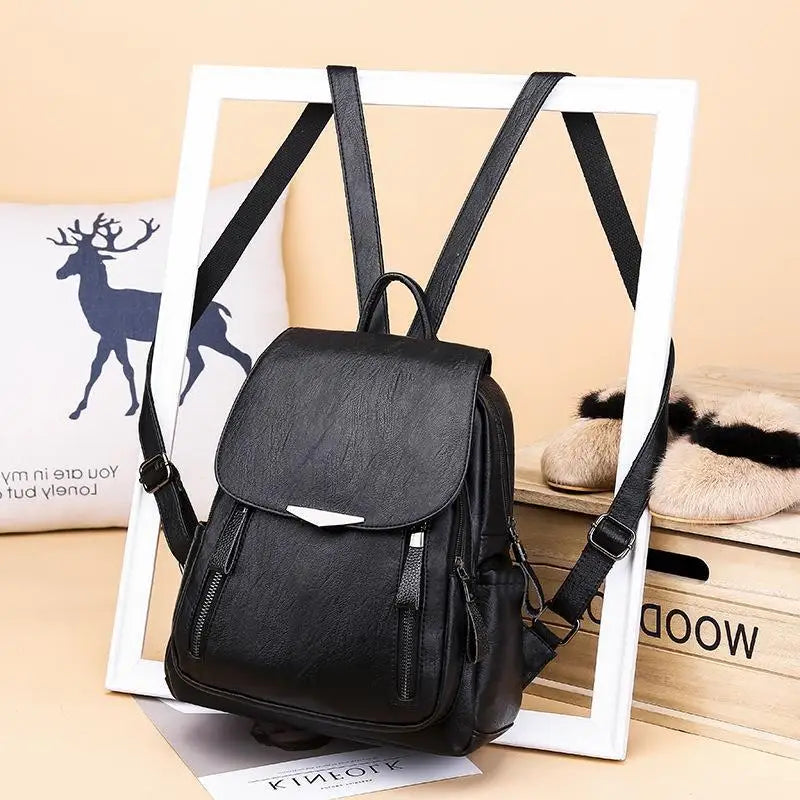 Women's Backpack  Travel Large Backpack PU Leather Handbag  Schoolbag For Girls Women's bag Female Shoulder Back mochila