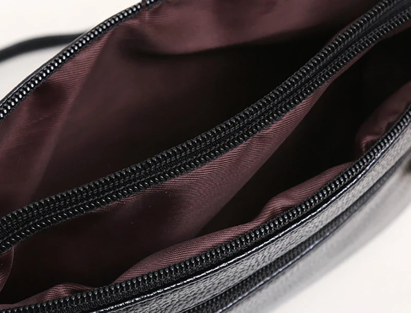Small Fashion Shoulder Bags for Women Soft Leather mama Handbags Crossbody Messenger Bag Purse Solid Color Clutch