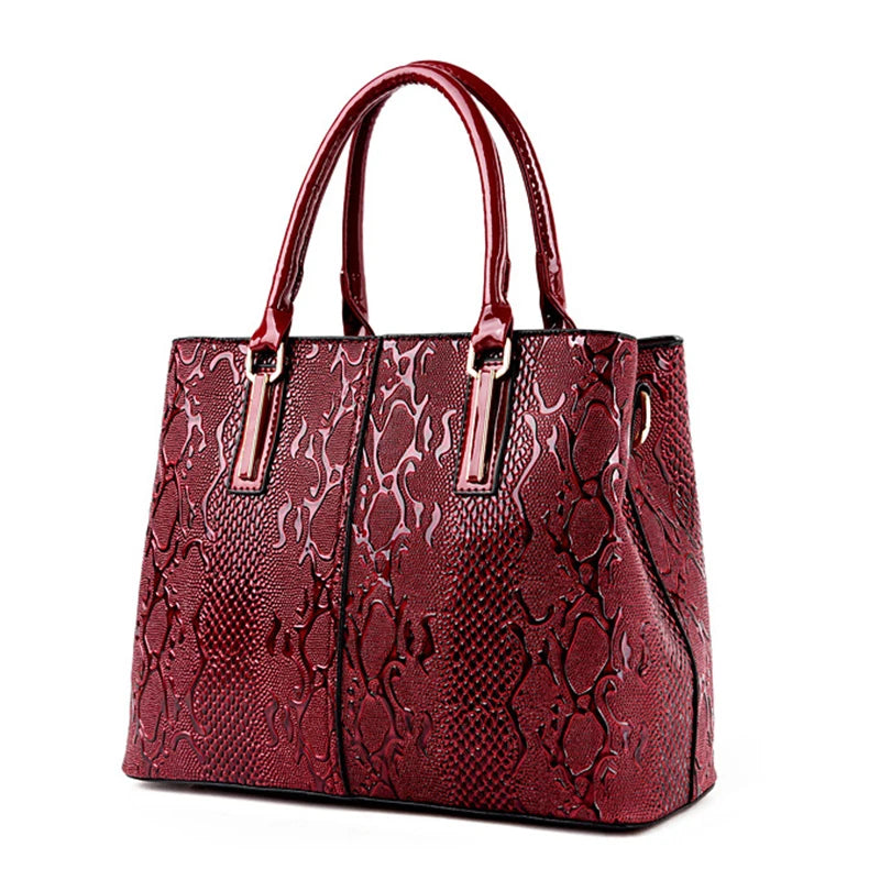 Luxury New Large Capacity Women Bag PU Leather Ladies Handbags  and Purse Fashion Shiny Girls Shoulder Messenger Bag Female Tote