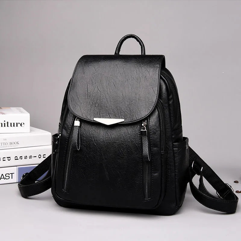 New Arrival Pu Leather Backpack Shoulder Bags For Women Fashion Travel Knapsack High Quality Rucksack School Bag 