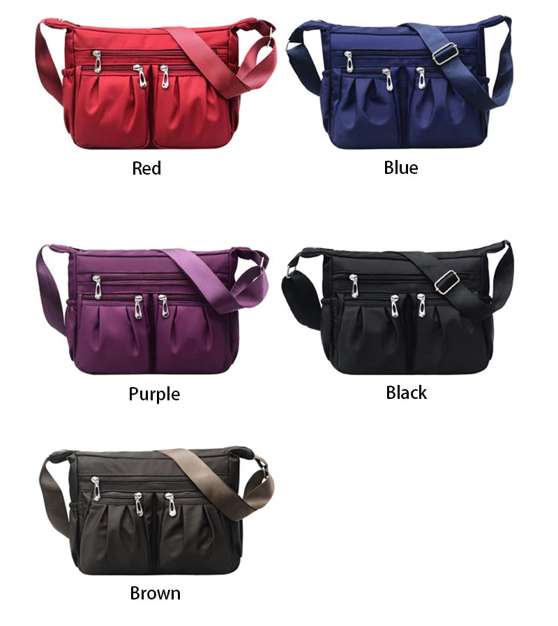 Nylon Crossbody Bag For Women Large Capacity Shoulder Bag Multi-pocket Female Bag Shopping Travel Lady Handbag Leisure Purse sac