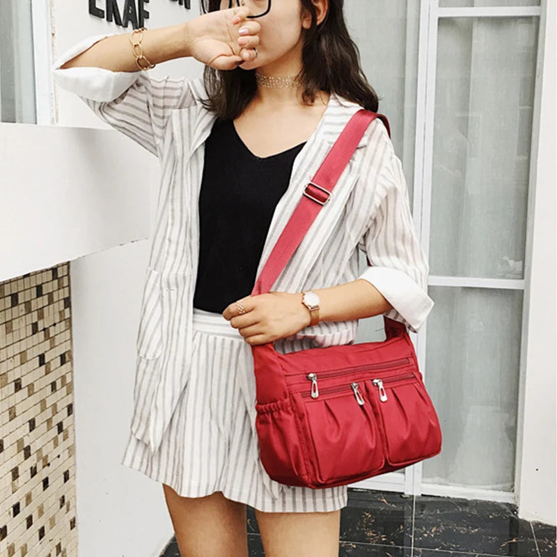 Nylon Crossbody Bag For Women Large Capacity Shoulder Bag Multi-pocket Female Bag Shopping Travel Lady Handbag Leisure Purse sac